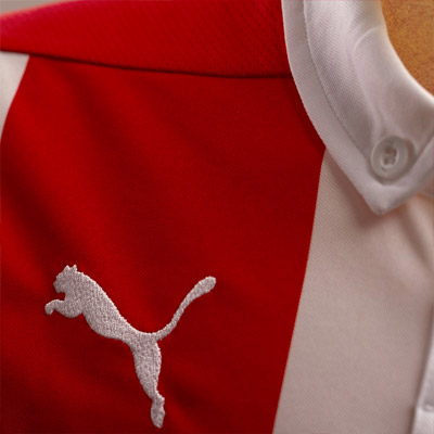 Puma red and white FC Red Star jersey 2014/15-2
