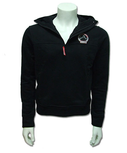 Hooded black sweat shirt