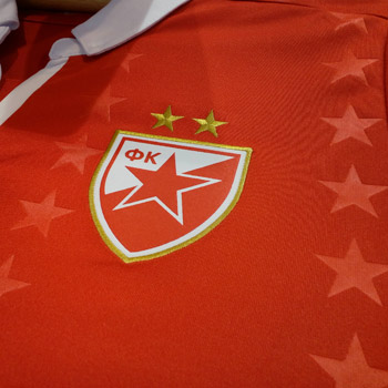 Macron red FC Red Star jersey 2018/19 with print-2
