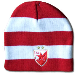 Красные и белые зимней шапке FCRS