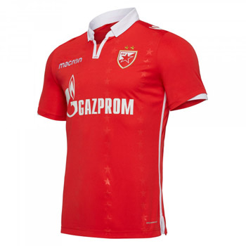 Macron red FC Red Star jersey 2018/19 with print-4