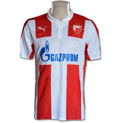 Puma red and white FC Red Star jersey 2014/15