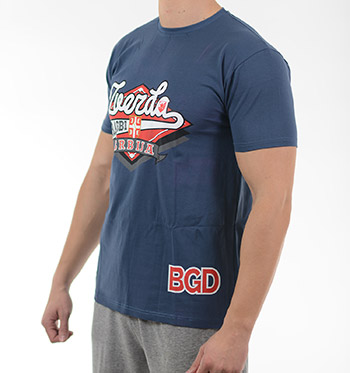 Red Star rugby Serbia tshirt - navy-3