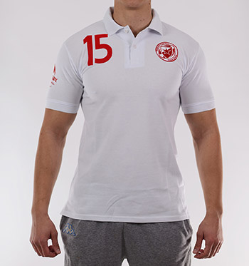 Red Star rugby club polo - white