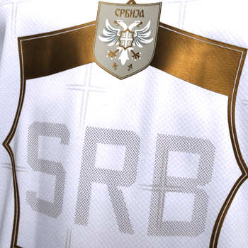Red Star - Serbia kit II: white Red Star jersey and white Serbia jersey-3