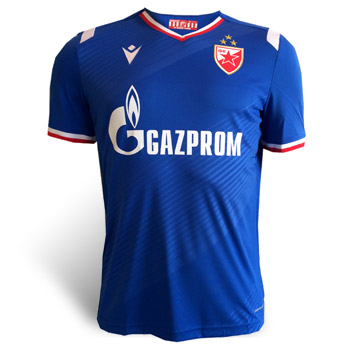 Macron blue FC Red Star jersey 2019/2020 with name and number