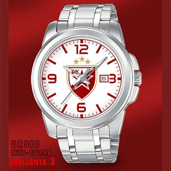 Wrist watch FCRS CASIO MTP-1314D - large emblem, white