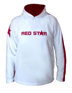 White hooded Red Star sweatshirt