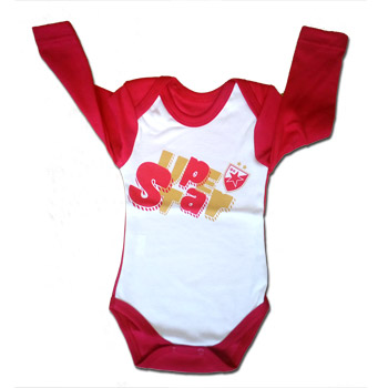 FC Red Star bodysuit for babies - long sleeves