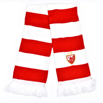 Red white bar Scarf FC Red Star 
