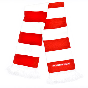 Red white bar Scarf FC Red Star -1