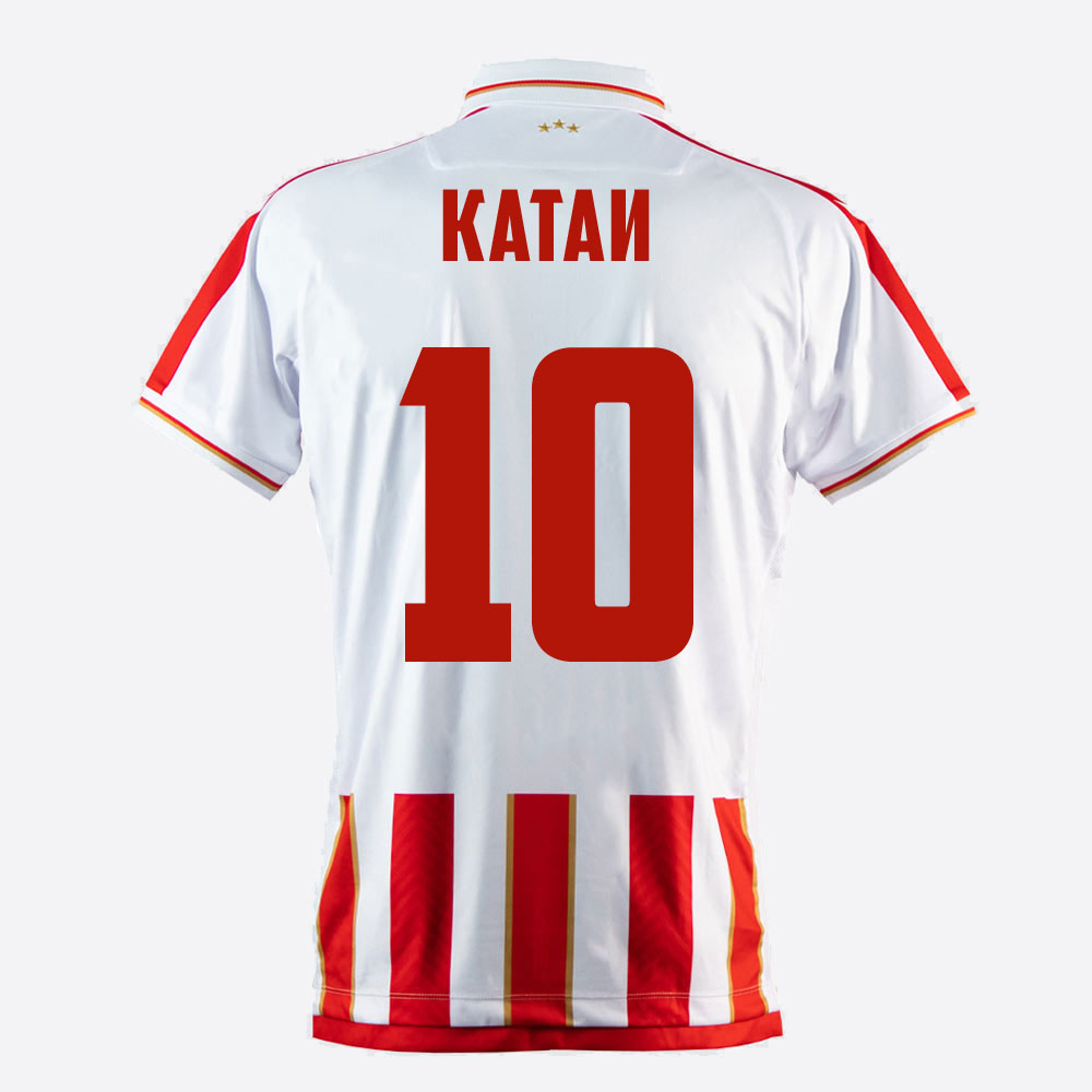 FC Red Star jersey 2022/2023 - red-white, with personalization, Macron