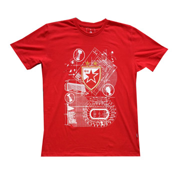 Kids T-shirt blueprints 19/20 - red Kids T-shirt blueprints 19/20 - red