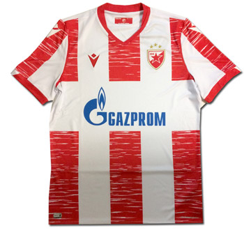 Macron kids red white FC Red Star jersey 2020/2021 with personalization-1