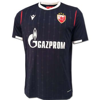 Macron away FC Red Star jersey for Europa League 2021 with name and number-1