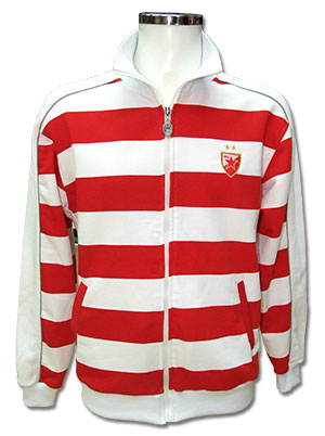 Red white stripes sweater