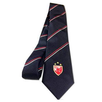 Navy Red Star tie - silk