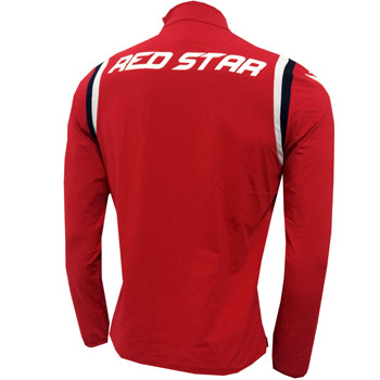 Macron red 1/4 zip training top-1