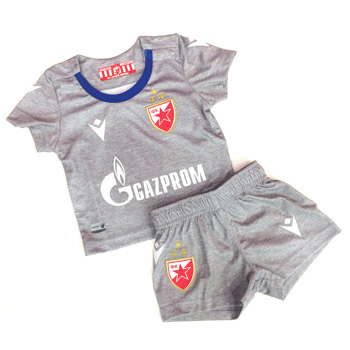 Macron kids kit grey jersey and shorts 1920