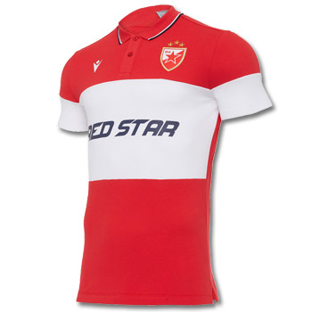 Macron red-white polo shirt 20/21