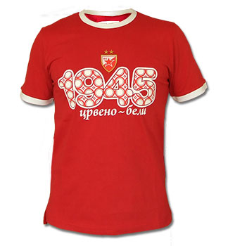 T-shirt 1945 red - white-1