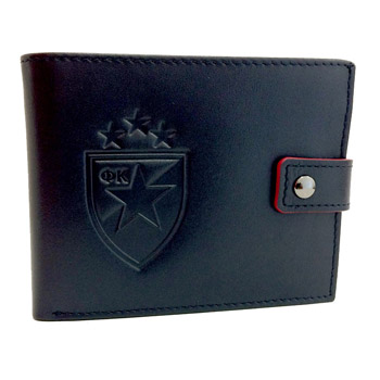 Red Star leather wallet with embeded emblem