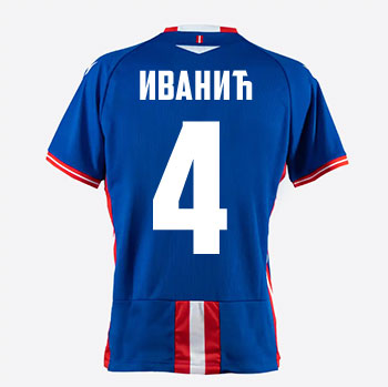FC Red Star jersey 2022/2023 - blue, with name and number, Macron