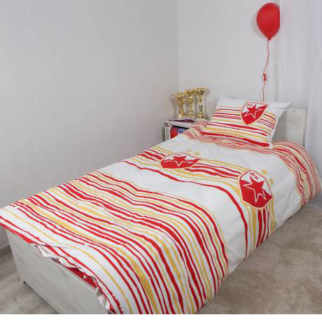FC Red Star bed linen wuth stripes-1