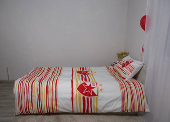 FC Red Star bed linen wuth stripes-2