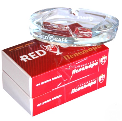 Ovalna pepeljara Red Cafe (2 u 1)