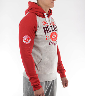 Red Star rugby club red-grey hoodie-1