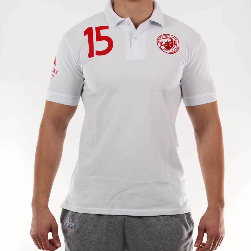 Polo majica Ragbi kluba Crvena zvezda - bela