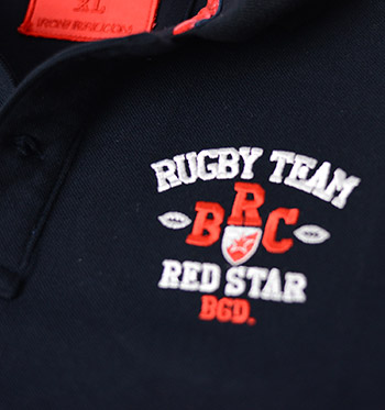 Red Star rugby club polo - navy-3