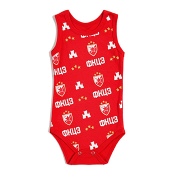 Bodi za bebe bez rukava Crvena zvezda 2025 - crveni