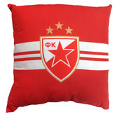 Pillow Red Star 22/23 - red with white stripes