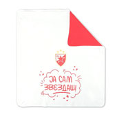 Baby blanket Red Star - white