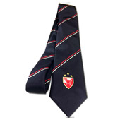 Navy Red Star tie - silk