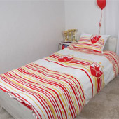 FC Red Star bed linen wuth stripes