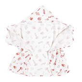 Muslin hooded baby towel Red Star