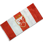 Красно-белый флаг ФК Красная Звезда