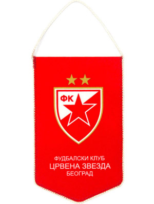 FK CRVENA ZVEZDA ZASTAVICA KAPITENSKA ZA KOLA, 18x15cm, poliester,  Serbianshop