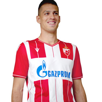 Macron home FC Red Star jersey 2019/2020 with name and number-2