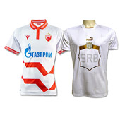 Red Star - Serbia kit II: white Red Star jersey and white Serbia jersey