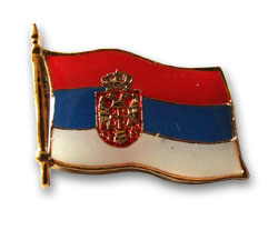 Serbian flag badge