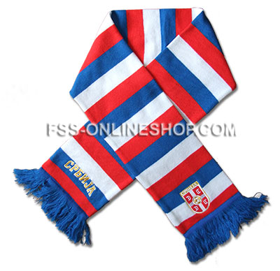 Three coloured fan scarf 